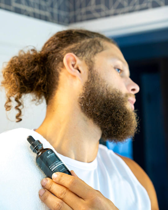 Nurtured botanical oil product used as a post-shave care placeholder