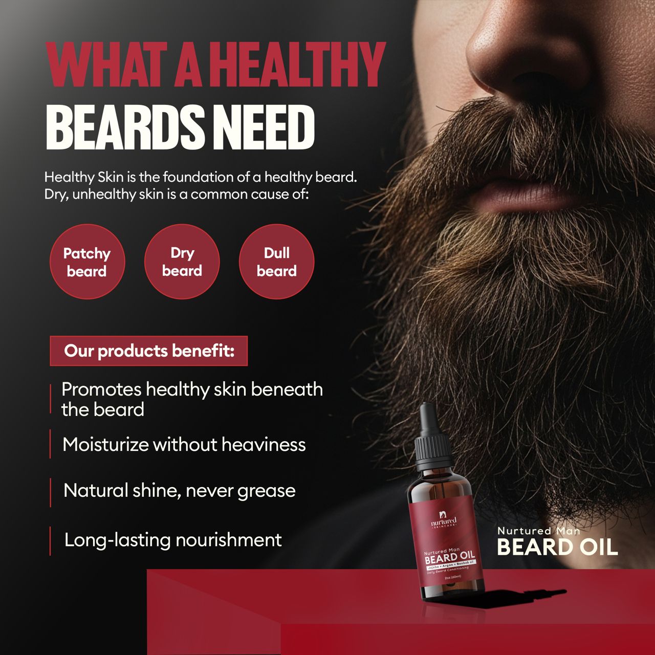 Dark Night Beard Oil, Night wear for a Softer, Full Beard